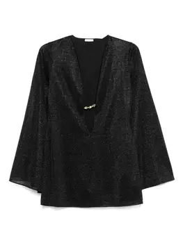 Мини-платье с люрексом Osree, черный