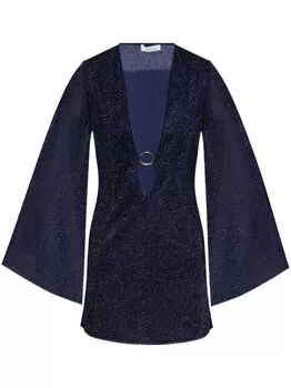 Мини-платье с люрексом Osree, синий