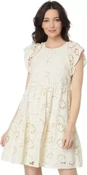 Мини-платье с люверсами Maggy London, цвет Antique White