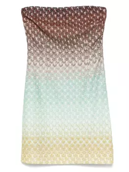 Мини-платье с металлизированными нитями Missoni, зеленый