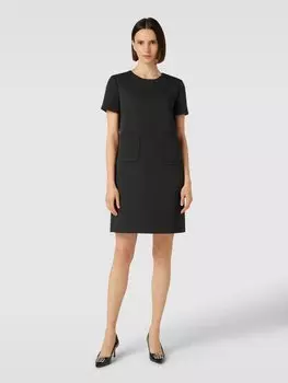 Мини-платье с накладными карманами Emporio Armani, черный
