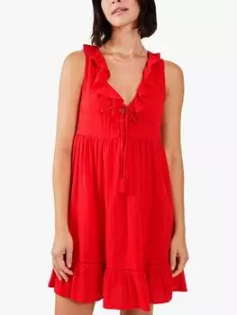 Мини-платье с оборками Accessorize, красный