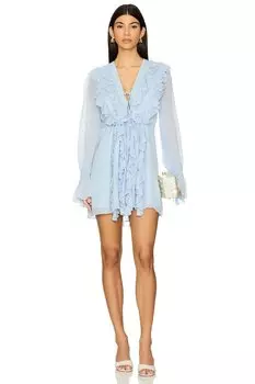 Мини-платье с оборками Emory Shona Joy, arcadian blue