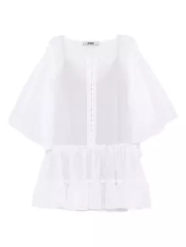 Мини-платье с оборками PNK, белый