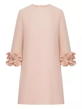 Мини-платье с оборками Valentino Garavani, розовый