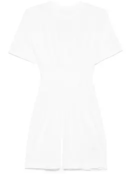 Мини-платье с отделкой из клейкой ленты MM6 Maison Margiela, белый
