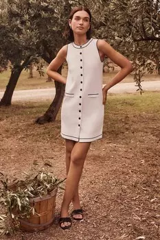 Мини платье с отделкой «Молли» Forever New, белый