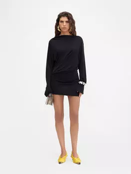 Мини-платье с открытой спиной JACQUEMUS The Croisire dress, черный
