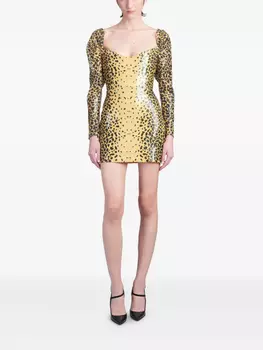 Мини-платье с пайетками Alex Perry, желтый
