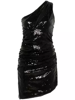 Мини-платье с пайетками Amen, черный
