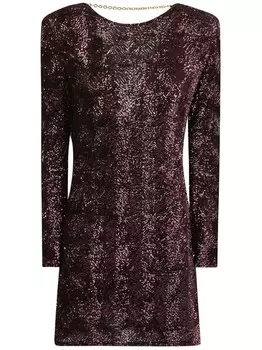 Мини-платье с пайетками Elisabetta Franchi, красный