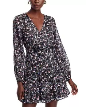 Мини-платье с перекрестными бретелями спереди AQUA, мультиколор