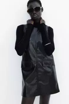 Мини-Платье с покрытием H&M, черный