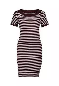 Мини-Платье с полосками Zero, бежевый