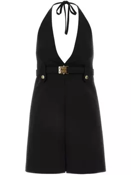 Мини-платье с поясом от Miu Miu, черный