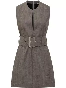 Мини-платье с поясом Stella McCartney, коричневый
