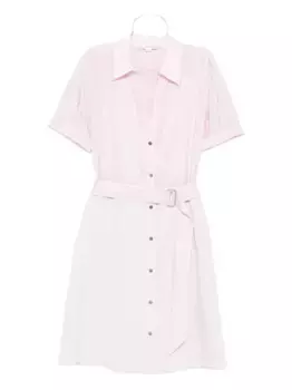Мини-платье с поясом Vince, розовый