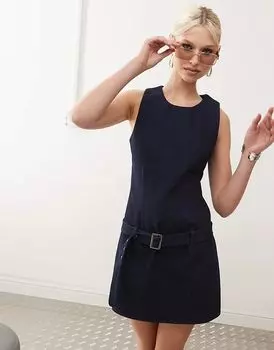 Мини-платье с пряжкой dilshan цвета индиго Motel