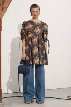 Мини-Платье с пышными рукавами и другими историями H&M, розовый