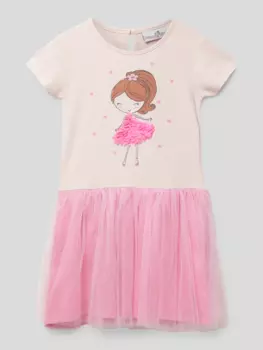 Мини-платье с расклешенной юбкой Happy Girls, светло-розовый