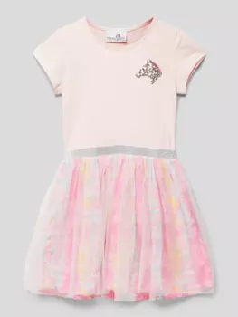 Мини-платье с расклешенной юбкой Happy Girls, светло-розовый