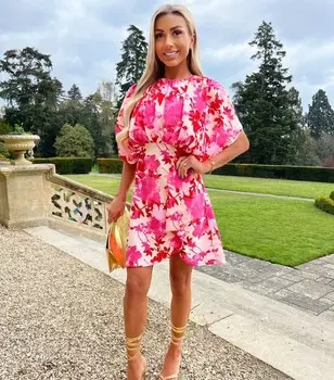 Мини-платье с разноцветным цветочным принтом AX Paris AX Paris, мультиколор