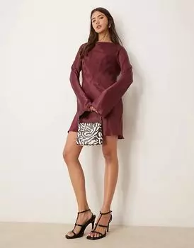 Мини-платье с рукавами-ангелочками и открытой спиной ASOS DESIGN