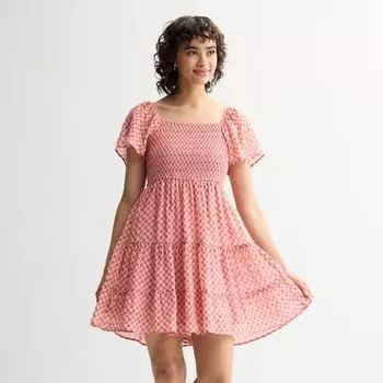 Мини-платье с рукавами-крылышками для юниоров Rewind, цвет light pink