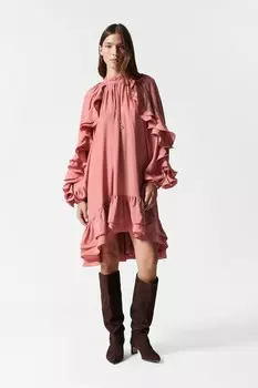 Мини-Платье с рюшами & Other Stories, розовый