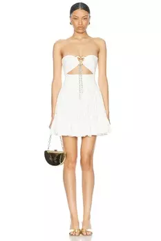 Мини-платье с сердечками Area, кремовый