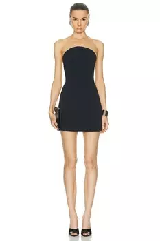 Мини-платье с сетчатыми боковыми вставками David Koma, черный