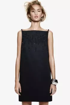 Мини-Платье с украшениями H&M, черный