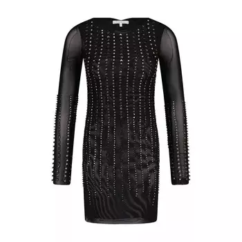 Мини платье с ювелирной отделкой Patrizia Pepe, черный