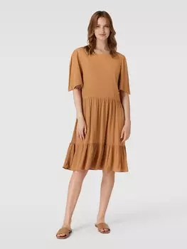 Мини-платье с узором по всей поверхности, модель 'ASHLY' Vila, коричневый