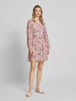 Мини-платье с V-образным вырезом «Ditissy» BOSS Orange, розовый