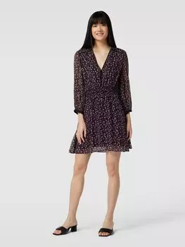 Мини-платье с V-образным вырезом THE KOOPLES, черный