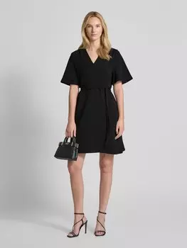 Мини-платье с V-образным вырезом «TENNY» Selected Femme, черный