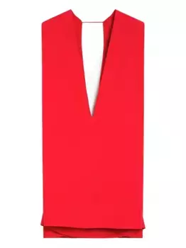 Мини-платье с V-образным вырезом MAX MARA, красный