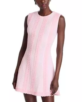 Мини-платье с волнистым краем Misook, розовый