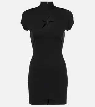 Мини-платье с вырезом Black Star Mugler, черный