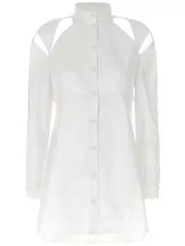 Мини-платье с вырезом Giovanni Bedin, белый