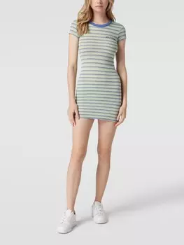 Мини-платье с вышивкой этикеток BDG Urban Outfitters, синий