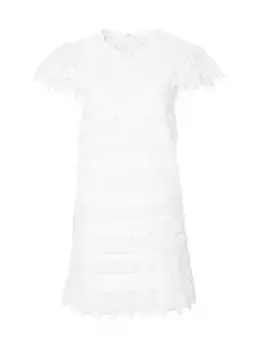 Мини-платье с вышивкой Carolina Herrera, белый