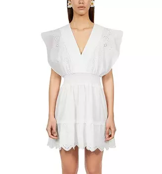 Мини-платье с вышивкой Kooples The Kooples, белый