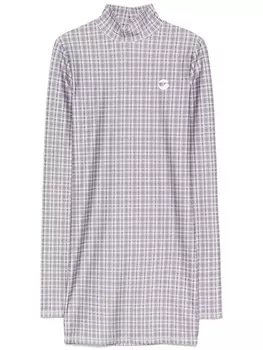 Мини-платье с высоким воротом Coperni, зеленый