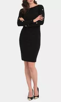 Мини-платье с заклепками черного цвета Joseph Ribkoff