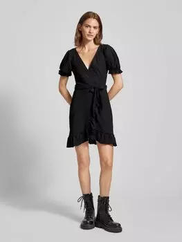 Мини-платье с запахом Gina Tricot, черный