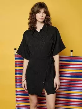 Мини-платье с запахом кейт GHOSPELL, черный