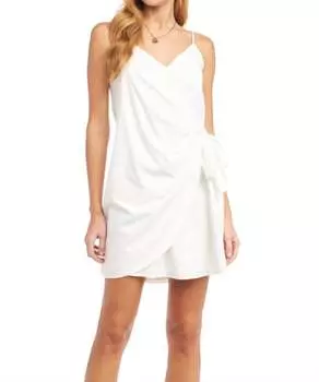 Мини-платье с завязками и запахом в оттенке «белый» naked zebra