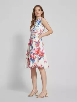 Мини-платье с завязывающимся поясом More & More, красный